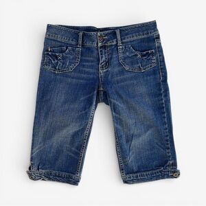 PARIS BLUES Vintage Y2K Denim Low Rise Capris